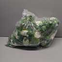 Dolicer 4Pcs 26Ft Artificial Eucalyptus Garlands with Flowers - 8 Roses, Faux Floral Greenery Garlands Fake Flowers Vines for Wedding Table Centerpieces Arch Party Ceremony Backdrop Decor (White)