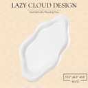CCINPPY Ceramic Jewelry Tray Trinket Dish, Decorative Cloud Vanity Key Tray for Women, Ring Holder Dish, Cute Jewelry Plate Bowl Room Decor Aesthetic, White, Large