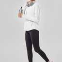 UPF 50+ Hiking Shirt for Women - 1/4 Zip Long Sleeve Sun Protection Top Lightweight & Quick Dry for Trail Running (L)