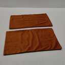 Mixhug Set of 2 Cozy Velvet Rectangle Decorative Lumbar Throw Pillow Covers for Couch and Bed, Burnt Orange, 12 x 20 Inches