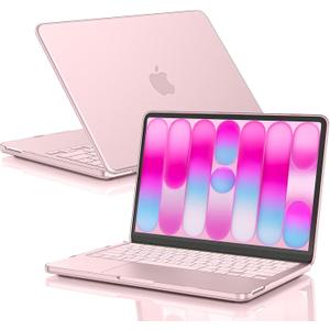 EooCoo for MacBook Neo Case 13 inch 2026 Model A3404, 100% Match Official Color, Anti-Fingerprint & Scratch & Crack, Sturdy Protective Hard Shell Cover Laptop Accessories, Blush Clear