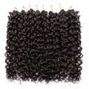 8 Packs Curly Crochet Hair GoGo Curl Crochet hair for Women Deep Wave Braiding hair,Synthetic Bohemian Crochet Braid Water Wave Crochet hair Extensions (4#, 18inch)
