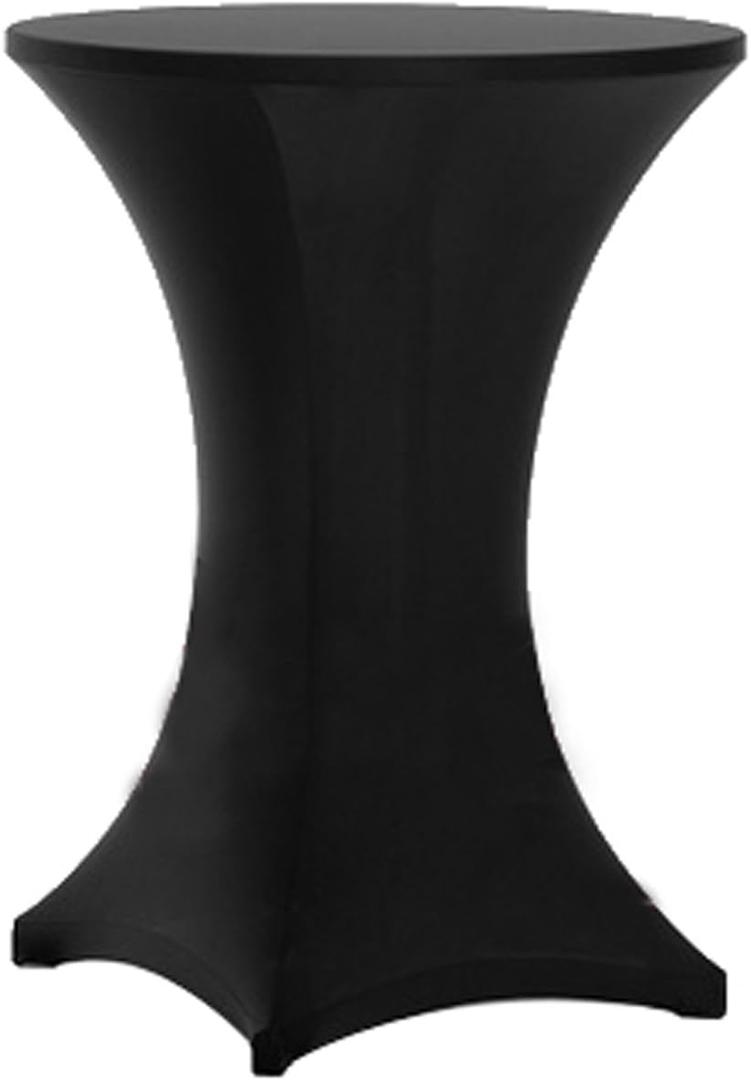 Tina's 32x43 Inch Highboy Spandex Cocktail Table Covers Black, Cocktail Table Spandex Covers, Fitted Stretch Cocktail Table Tablecloth for Round Tables