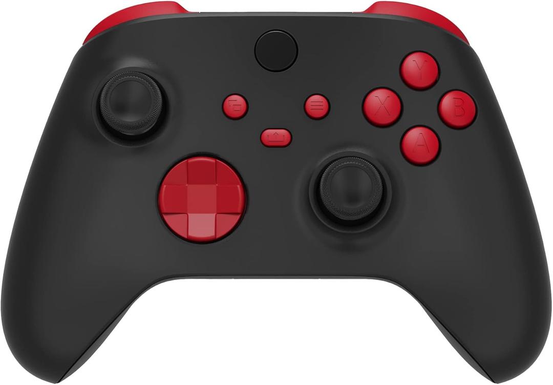 eXtremeRate Replacement Buttons for Xbox Series X & S Controller, Passion Red Custom Accessories Repair Bumpers Trigers Dpad ABXY Start Back Sync Share Keys Parts for Xbox Core Wireless Controller