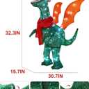 32 Inch Christmas Outdoor Decorations Lighted Dinosaur, Christmas Outdoor Decor with 150 LED, Plug in, Xmas Tyrannosaurus Decorations Lighted with Wing for Indoor Xmas Home Yard Lawn Decor