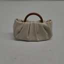 Verdusa Women's Ruched Small Handbag Clutch Purse Dumpling Pouch Bag (One Size, Beige)