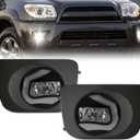 LED Fog Lights for 2006 2007 2008 2009 Toyota 4Runner W/h DRL, Front Driving Fog Light Lamps | Assembly Replacement Kit | Clear Lens