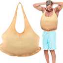 Fake Padded Belly, Fat Suit, Santa Claus Suit, Unisex Stuffed Santa Belly Costume Dress Up Accessory for Christmas Halloween Cosplay