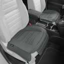 Motor Trend Seat Covers for Cars Trucks SUV, Faux Leather 2-Pack Gray Padded Car Seat Covers with Storage Pockets, Premium Interior Seat Cover