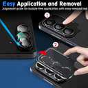 SiHPuoy 2 Sets Camera Lens Protector for Samsung Galaxy S26/S26 Plus, Metal Aluminum CircleTempered Glass Camera Protector, Military Grade ShatterproofCase Friendly, Accessories Lens Protector-Black
