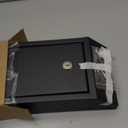 Uniclife Money Box for Cash, Wall Mount Mailboxes for Outside, Locking Mail Box Magnetic Label Holder, Key Drop Box, Cash Box with Lock, Metal Donation Box, Suggestion Box for Home, Office & Shop (Black)