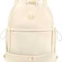 Drawstring Backpack Sports Gym Bag with Shoe Compartment and Wet Pocket String Swim Bag for Women Men Beach Backpack, Beige