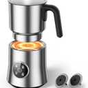 Milk Frother and Steamer, Large Capacity Detachable Electric Milk Frother, Automatic Warm and Cold Foam Maker, Hot Chocolate Maker, BPA Free
