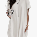 Dokotoo Womens Oversized Tshirts Shirt for Women Spring Summer 2025 Dressy Casual Tops Crewneck T Shirts Loose Fit Short Sleeve Shirts Tunics or Tops to Wear with Leggings White Shirts for Women, XL