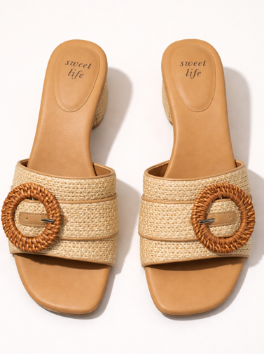 Sweet Life Women's Braided High Heel Sandals 7,5