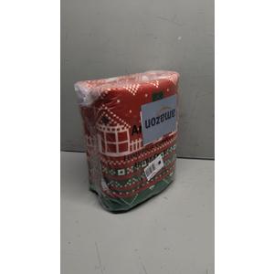 Christmas Rugs for Living Room, Red and White 5x7 Area Carpet Non Slip Indoor, Christmas Tree Snowman Reindeer Low Pile Washable Area Rug for Laundry Room, Bathroom, Bedroom