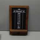 VioraWhite Dart Scoreboard for Cricket and 01 Darts Games Darts Holder Wall Mount Wood Dartboard Accessories (Charcoal Brown Trim)