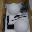 Black LED Wall Sconces Set of Two Round Wall Lamp with Remote Dimmable 2700K Cordless Lamp USB Rechargeable Night Light Desk Lamp for Bedroom Living Room Dining Room