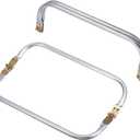 uxcell Metal Purse Frame 2Pcs, 10" Rectangle Lock Frame Kiss Lock Clasp Bag Frame Hardware Replacements for DIY Purse Handle Bag Making Sewing Craft Carpet