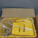 Mind Reader Mop Bucket with Wringer, 22 Qt (5.5 Gallon), Floor Cleaning, Handle, Wheels, 16.25"L x 10.75"W x 24.5"H, Yellow
