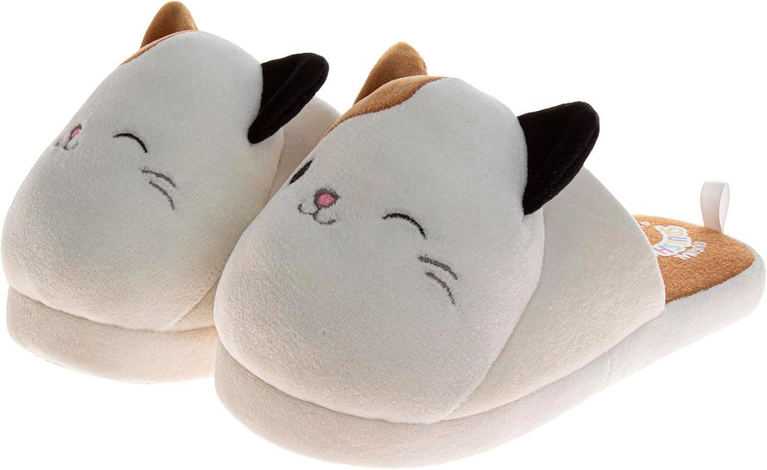 Squishmallows Slippers Sandals Warm Comfort Soft Slippers House Sandal- Cam the Cat (size 4-5 Big Kid)
