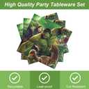 40Pcs for Hulk Party Supplies Include 20 Plates, 20 Napkins for The Hulk Birthday Party Decoration, 70"X42"