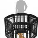 IRIS USA 6-Panel Dog Playpen, Pet Enclosure, Black