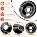 WB31M20 WB31M19 Black Stove Burner Drip Pans Repalcement for G-E Hot-point Stove - 26" 28" Electric Stove Drip Pans by Fetechmate, Porcelain Drip Pans for Electric Stove Top Save 10% Energy - 1 Year