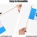 2 x 12Pcs Small Guatemala Flags on Wooden Stick Mini Guatemalan Flag Hand Held Flag Decorations,5x8 Inch