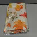 3 x ACZHHZC Pumpkin Fall Table Runner, Maple Leaf Autumn Thanksgiving Kitchen Dining Table Decorations for Home Party Decor (White Orange 3, 13x72 Inches)