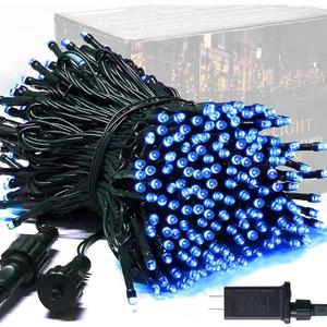 JMEXSUSS 250 LED Blue Christmas Lights: 91.5ft Extendable Blue String Lights Indoor Outdoor Waterproof with 8 Modes for Christmas Tree, Garden, Patio, Party, Holiday Decorations