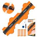 DODOWIN Connectable Contour Gauge with Lock, 20 Inch Profile Duplicator Tool for Tile Flooring, Laminate & Woodworking, Shape Outline Gauge for Irregular Edge Measuring, Practical Tool Gift for Men