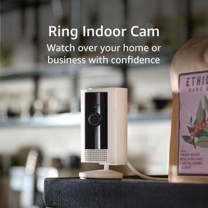 Ring Indoor Cam, Home or business security in 1080p HD video, White