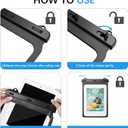 Universal iPad Waterproof Case Dry Bag Pouch for IPad Pro 11" iPad Pro 10.5" IPad 11th/10th/9th/8th iPad Air 6/5/4 10.9" New iPad 9.7 Galaxy Tab S10/S9/S8 S10/S9 FE Galaxy Tab A8/A9+/S6 Lite
