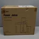 Qcen Juicer Machine, 800W Centrifugal Juicer Extractor with Wide Mouth 3 Feed Chute for Fruit Vegetable, Easy to Clean, Stainless Steel, BPA-free (Black)