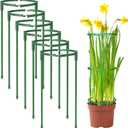 12Packs Plant Support Stakes Half Round Plant Stakes for Indoor Plants, Stackable 3 Tier Garden Flower Support, Plant Cages for Tomato,Monstera, Peony, Hydrangea, Climbing Plants