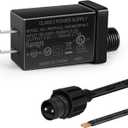 4.5V 2.7W 0.6A Class 2 Power Supply, AC to DC Low Voltage Transformer, IP44 Inflatable Power Adapter for LED Strip Lights, Christmas Decor Light, Indoor/Outdoor Use, UL Listed