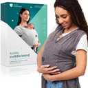Koala Babycare Baby Carrier Wrap, Easy to Wear As a T-Shirt - Original Baby Carrier Newborn to Toddler - Sling One Size Fits All - Baby Wraps Carrier Up to 22lbs