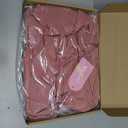 Women's Bedridden Clothes Tear Away Post Suits Full Opening on Both Sides Long Sleeve Hospital Gowns (Large, Red)