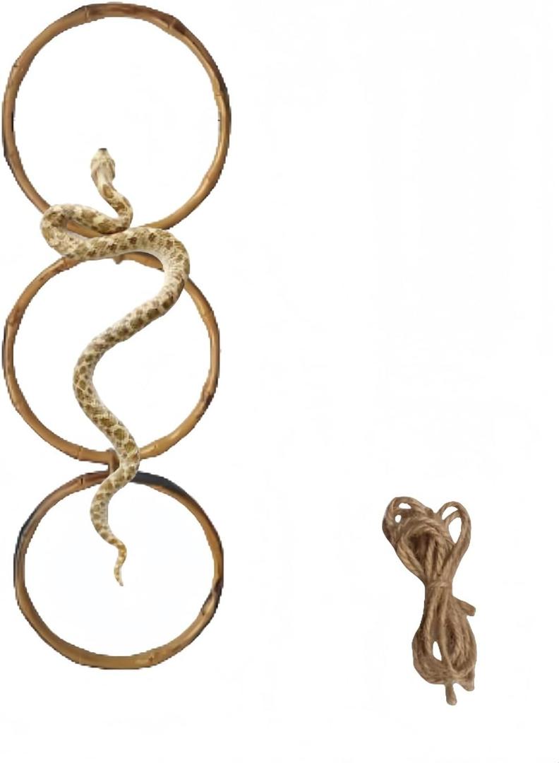2 x 3 PCS Snake Climbing Toys,Large Snake Enrichment Rings, Corn Snake, Ball Python,Lizard etc Animals Climbing Accessories