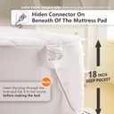 Wapaneus Heated Mattress Pad Queen Size 10 Heat Settings & Dual Control with 1-12 Hours Timer Auto Off, Deep Pocket Fits up to 18",Microfiber Bed Warmer, ETL Listed Machine Washable, 60"x80" White