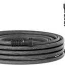 Garden Hose 25ft x 5/8",Flexible Water Hose,Lightweight Braided Hose with Swivel Handle,Leak-Free Connections, Male to Female Fittings, Kink Resistant Durable Hybrid Hose,Grey
