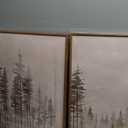 Beige Foggy Pine Tree Framed Canvas Wall Art Set,Modern Misty Forest Wall Decor,Nature Landscape Brown Art Print for Living Room,Bedroom-16 x24 x3