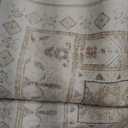 zesthome 6x9 Area Rug, Super Soft Washable Rugs for Living Room, Non-Slip Stain Resistant Vintage Rugs, Ultra-Thin Large Area Rugs (Cream/Beige)