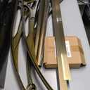 Window Door Awning Canopy UPF 50+, Aluminum Bracket Polycarbonate Board.Front Doors/Windows Overhang Awning for Sun Shutter, UV, Rain (Champagne, 40 Inch x 80 Inch) (40 Inch x 80 Inch, Champagne)