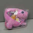 Baby Dino Plush Soft Stuffed Animal Toy for 0-3-6-12+ Months, Infant Musical Toy with Rattle, Squeaker, Sensory Crinkle, Teether & Textures, Toys for Christmas Baby Gift for Newborn Girl Boy (Purple)
