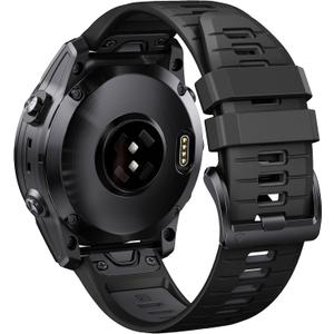 ANCOOL for Fenix 6S/Fenix 7S/Fenix 5S Watch Band 20MM Silicone Watch Band for Fenix 8 43mm/5S Plus/6S Pro/7S Pro/Instinct 2S(Black-Gray) (1 Pack)
