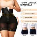 Strapless Fajas Colombianas for Women - Tummy Control Body Shaper Shorts with Butt Lifter & Zipper Crotch (Small, Black)