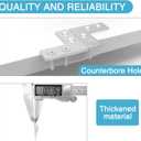 8PCS 1.65 x 1.65 L Shape Flat Metal Frame Bracket, 90 Degree Right Angle Corner Brace, Stainless Steel Mending Plate for Wood with 32PCS Screws