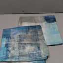 Emvency Set of 2 Turquoise White and Gray Throw Pillow Covers Modern Abstract Teal Painting Decorative Pillow Cases Home Decor Standard Square 22x22 Inches Pillowcases